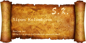 Sipos Kolombina névjegykártya